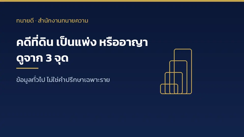คดีที่ดินเป็นคดีแพ่งหรือคดีอาญา ต้องดูจากอะไร ฟ้องพร้อมกันได้ไหม ค่าทนายคิดอย่างไร